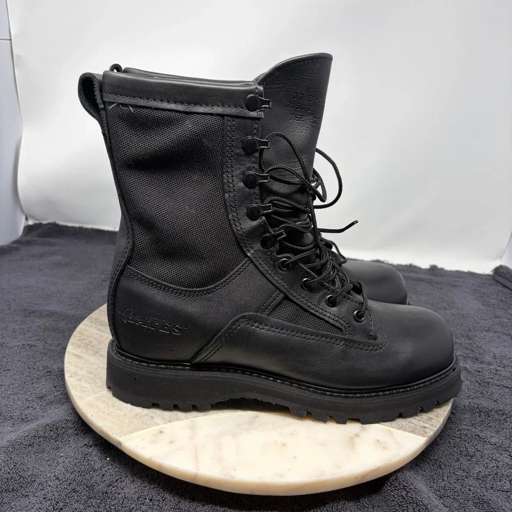 Bates Gore-Tex Black Leather Waterproof Combat Military Tactical Boots 7.5